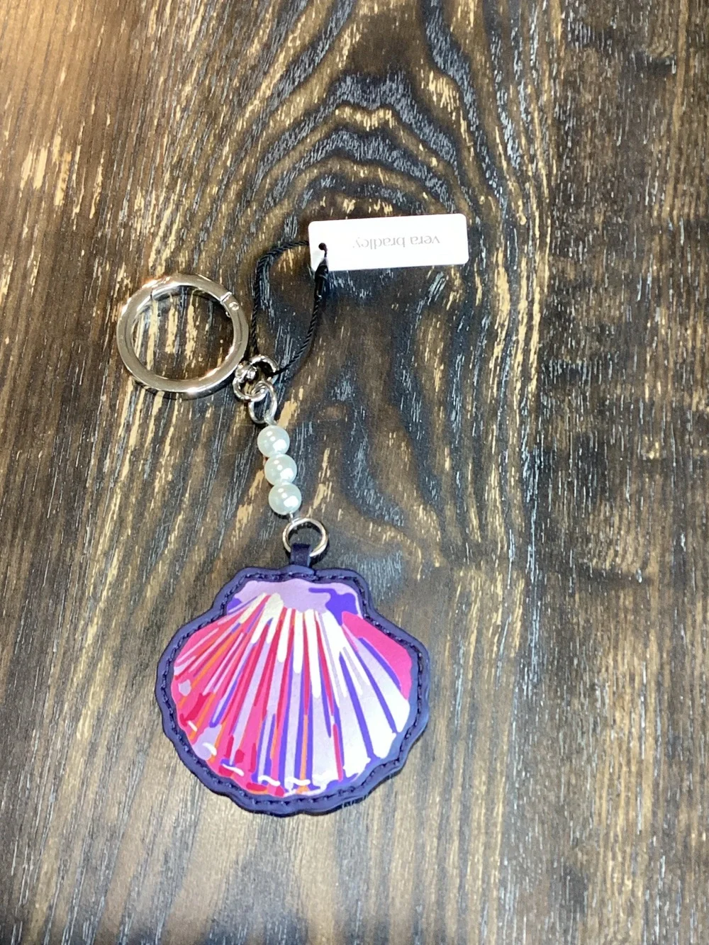 Vera Bradley SeaShell-abration Shell Keychain Bag Charm